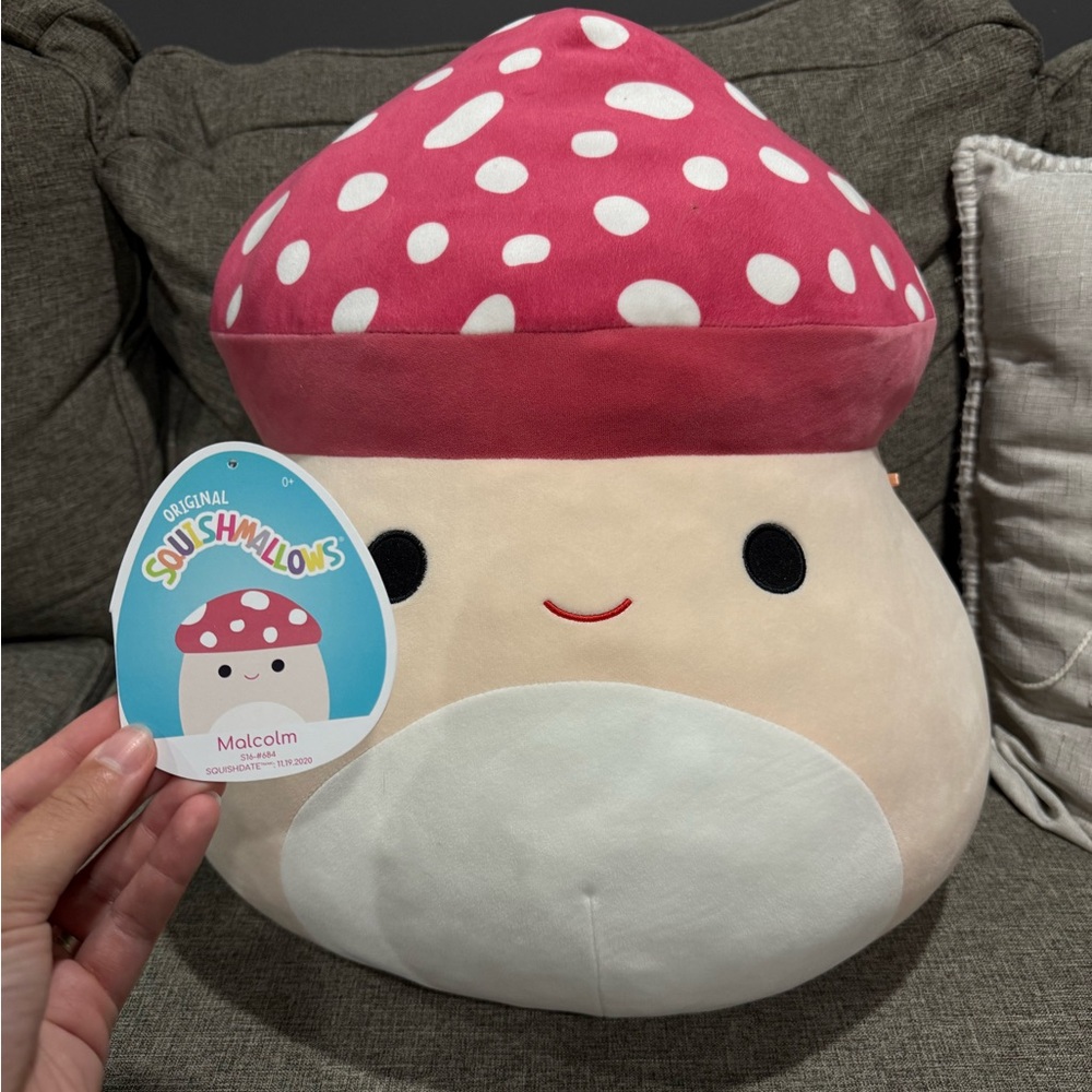 Malcolm Squishmallow mushroom